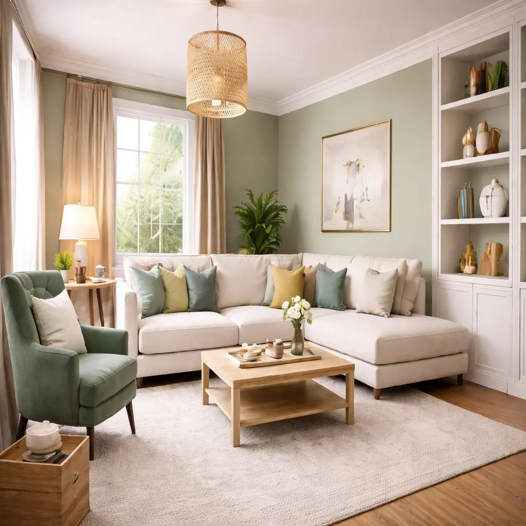 Bright and serene living room de