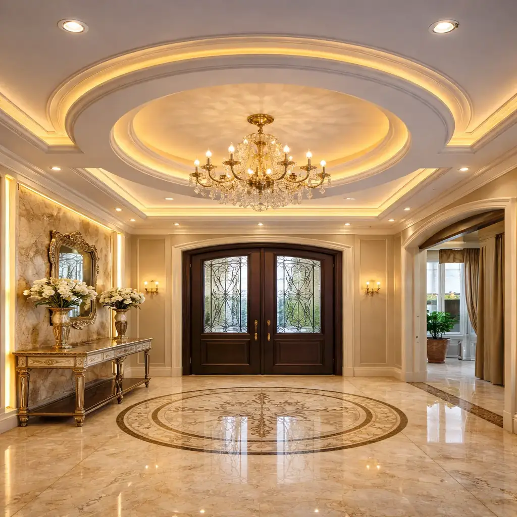 gypsum decor entrance area