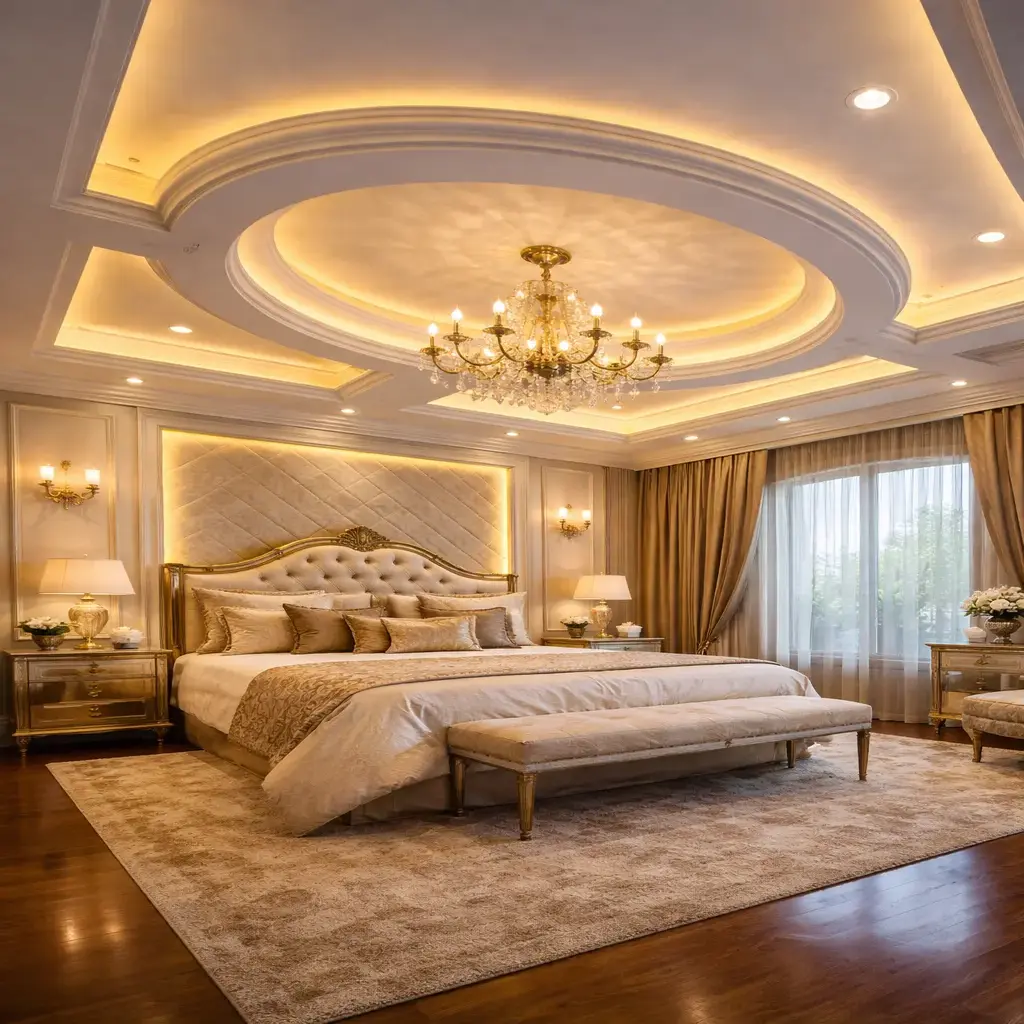 gypsum decor bed room